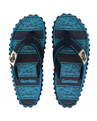 Gumbies japanke Islander Flip-Flops Navy Waves