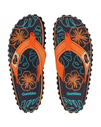 Gumbies japanke Islander Flip-Flops Orange Hibiscus