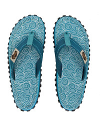 Gumbies japanke Islander Flip-Flops Turquoise Swirls